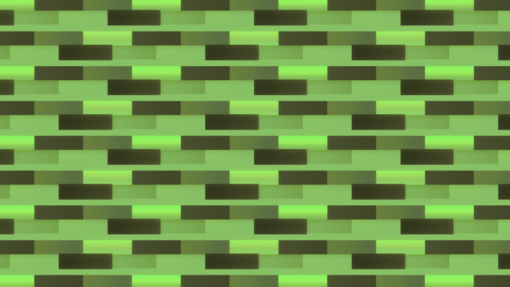 立体的なタイル（緑）